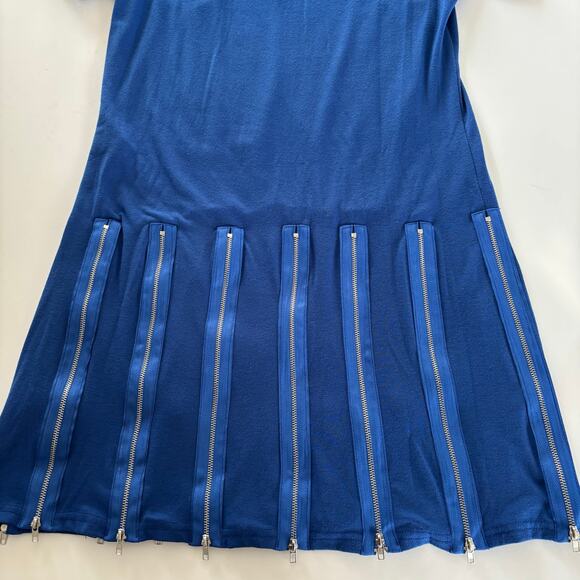 Kiss Alive in 77 Blue T-Shirt Dress Women’s Size Medium Zippers Rocker Merch - Picture 7 of 7